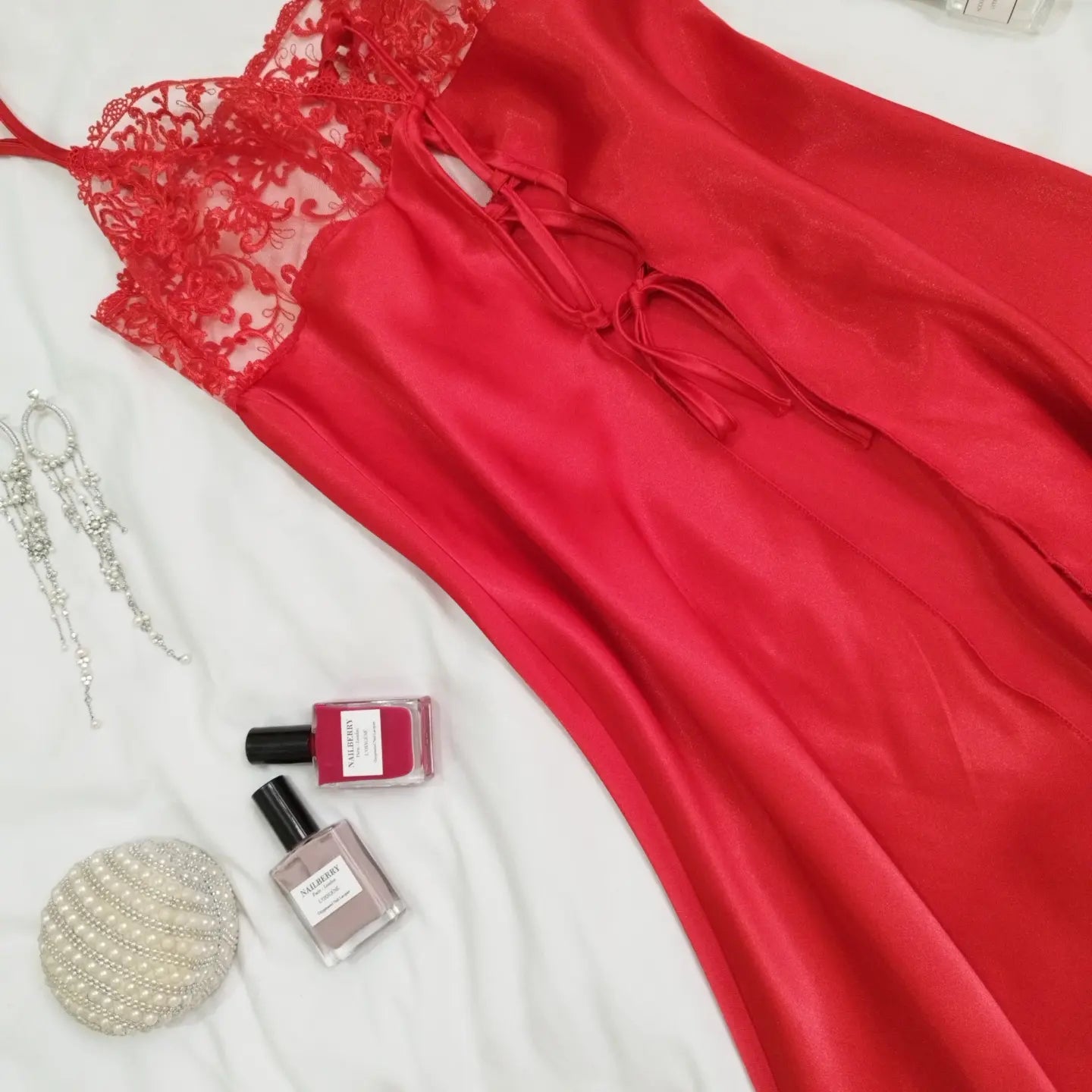 Robe nuisette lacée
