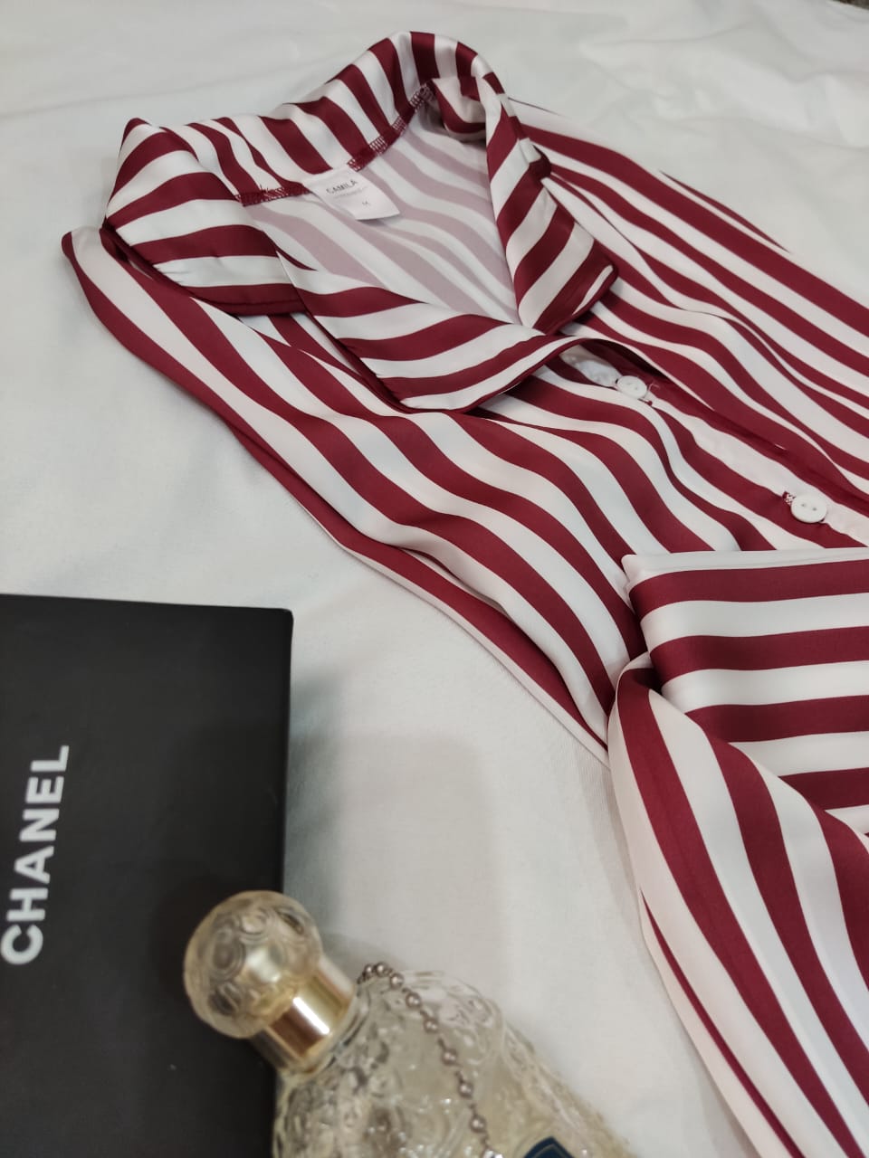 Ensemble pyjamas satin rayé