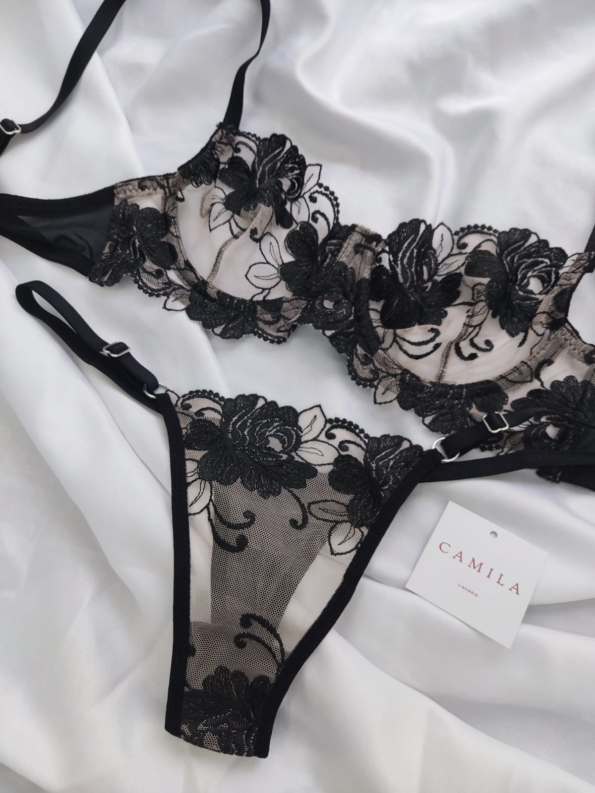 Ensemble lingerie "Black orchid" đź–¤