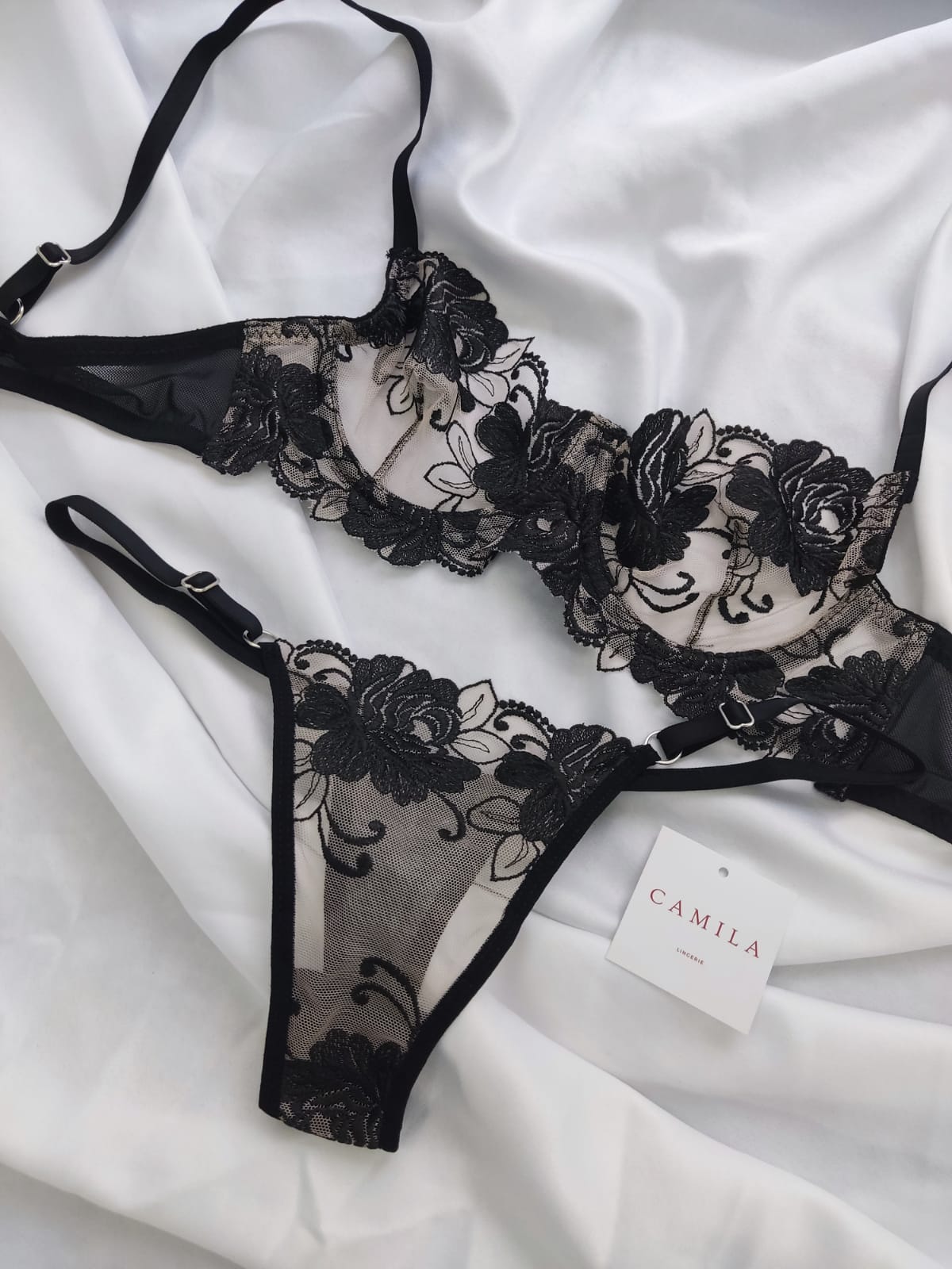 Ensemble lingerie "Black orchid" đź–¤