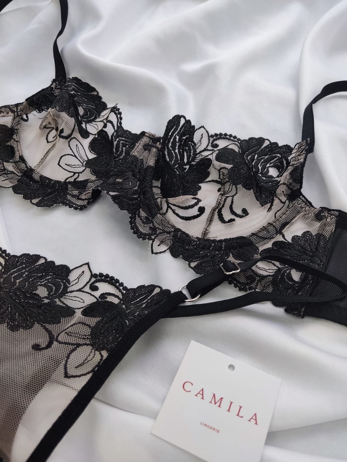 Ensemble lingerie "Black orchid" đź–¤