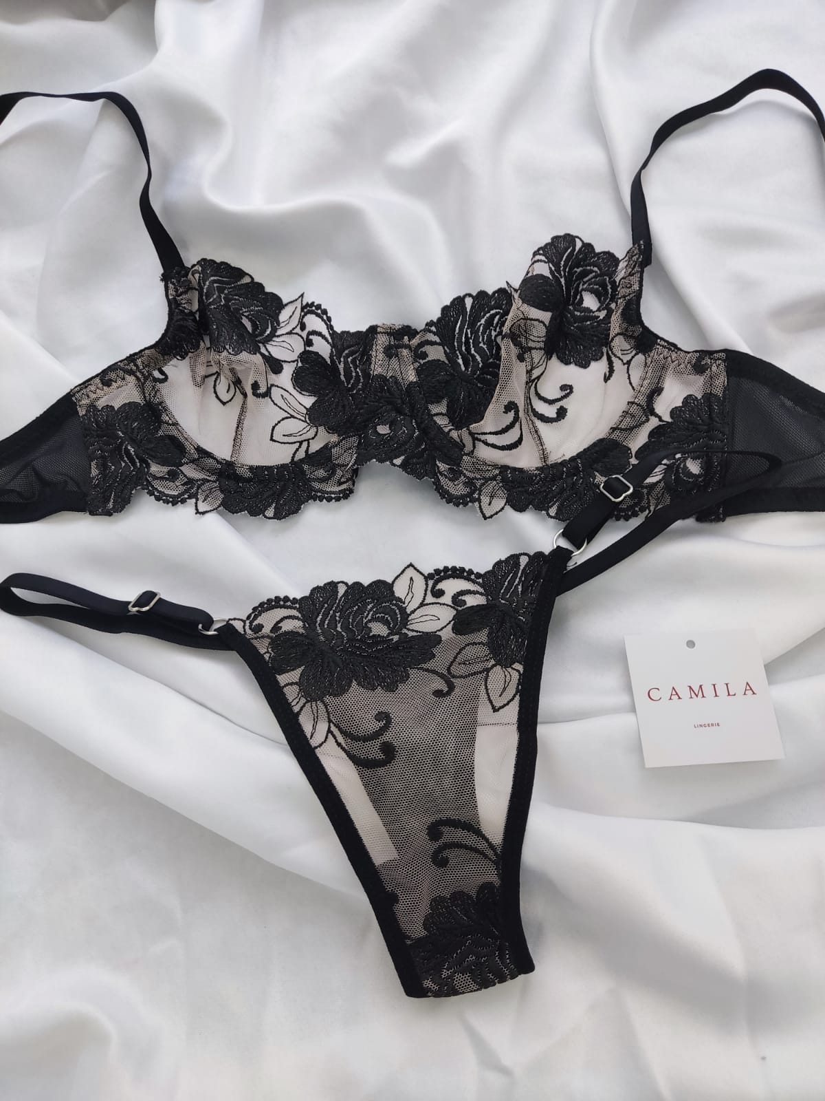 Ensemble lingerie "Black orchid" đź–¤