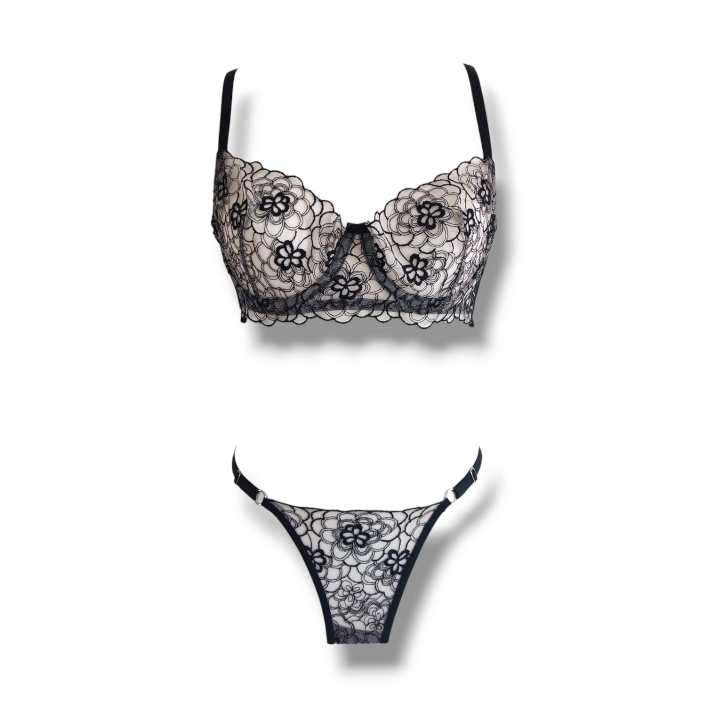 Ensemble lingerie "Black garden"