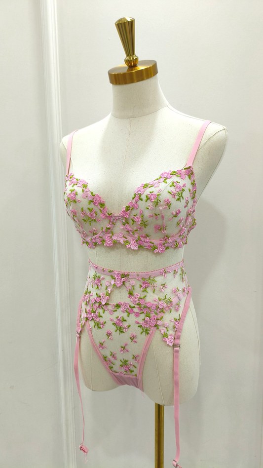 Set 3 pièces Jardin de Roses "Curve"